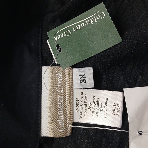 Coldwater Creek Women Black Longsleeves Textured Top Size 3X NWT - Picture 7 of 7